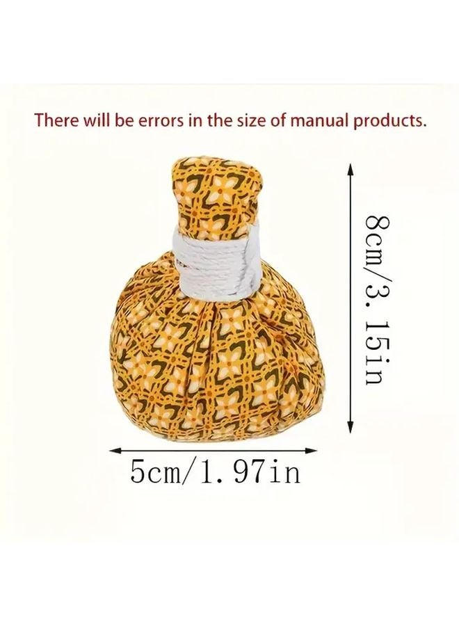 2pcs Portable Mugwort Massage Balls Alcohol Free Full Body Relaxation Tool Floral Pattern - Image 4